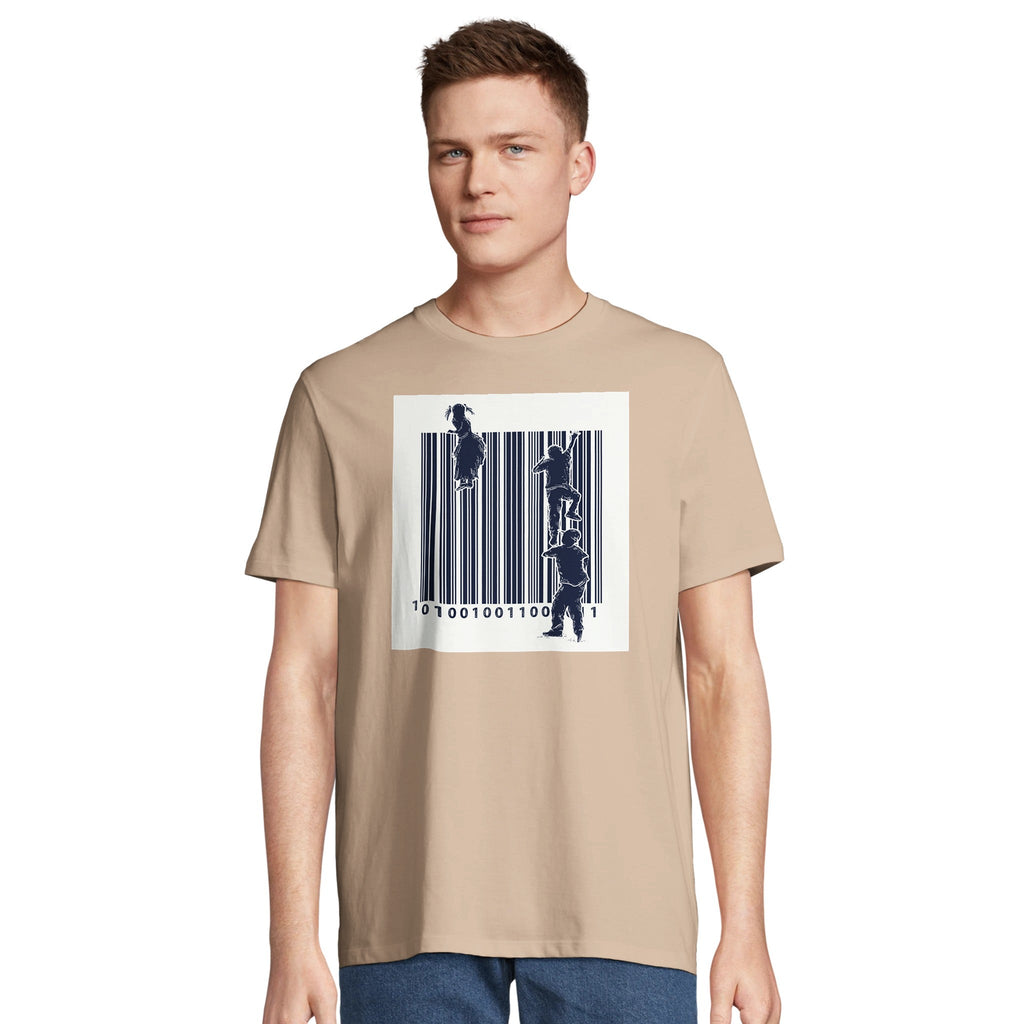 100% Organic Unisex T-shirt/Barcode-People