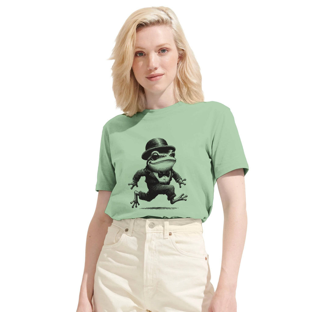 100% Organic Unisex T-shirt/Frog-Running
