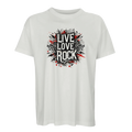Organic Oversized T-shirt/Live-Love-Rock