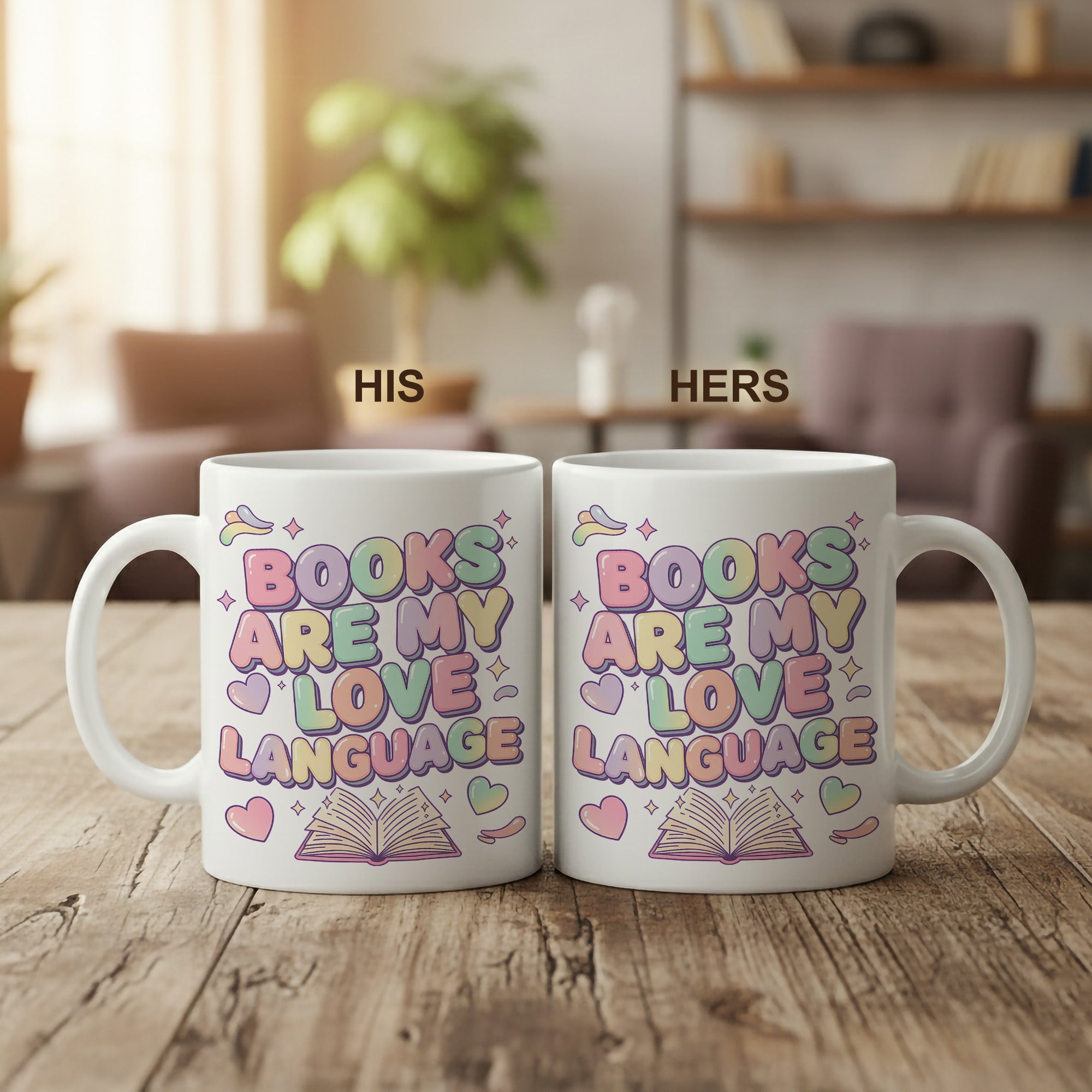 Books Are My Love Language Mug – Cute Book Lover Coffee Cup – Pastel Reader Gift – 11oz 15oz Ri0nger Mug | Mug 155
