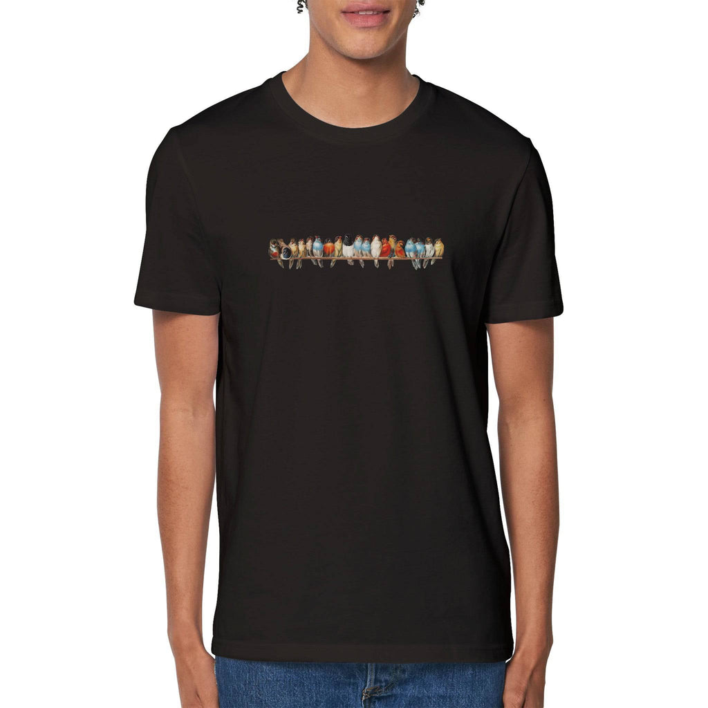 100% Organic Unisex T-shirt/Birds-On-The-Wire