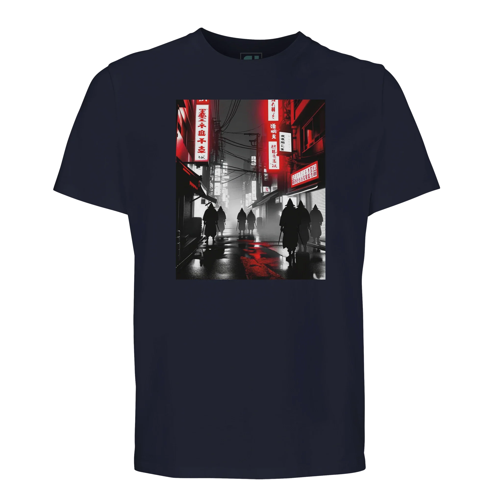 Samurai at Tokyo Street T-Shirt /Sustainable-Organic-Cotton-Apparel