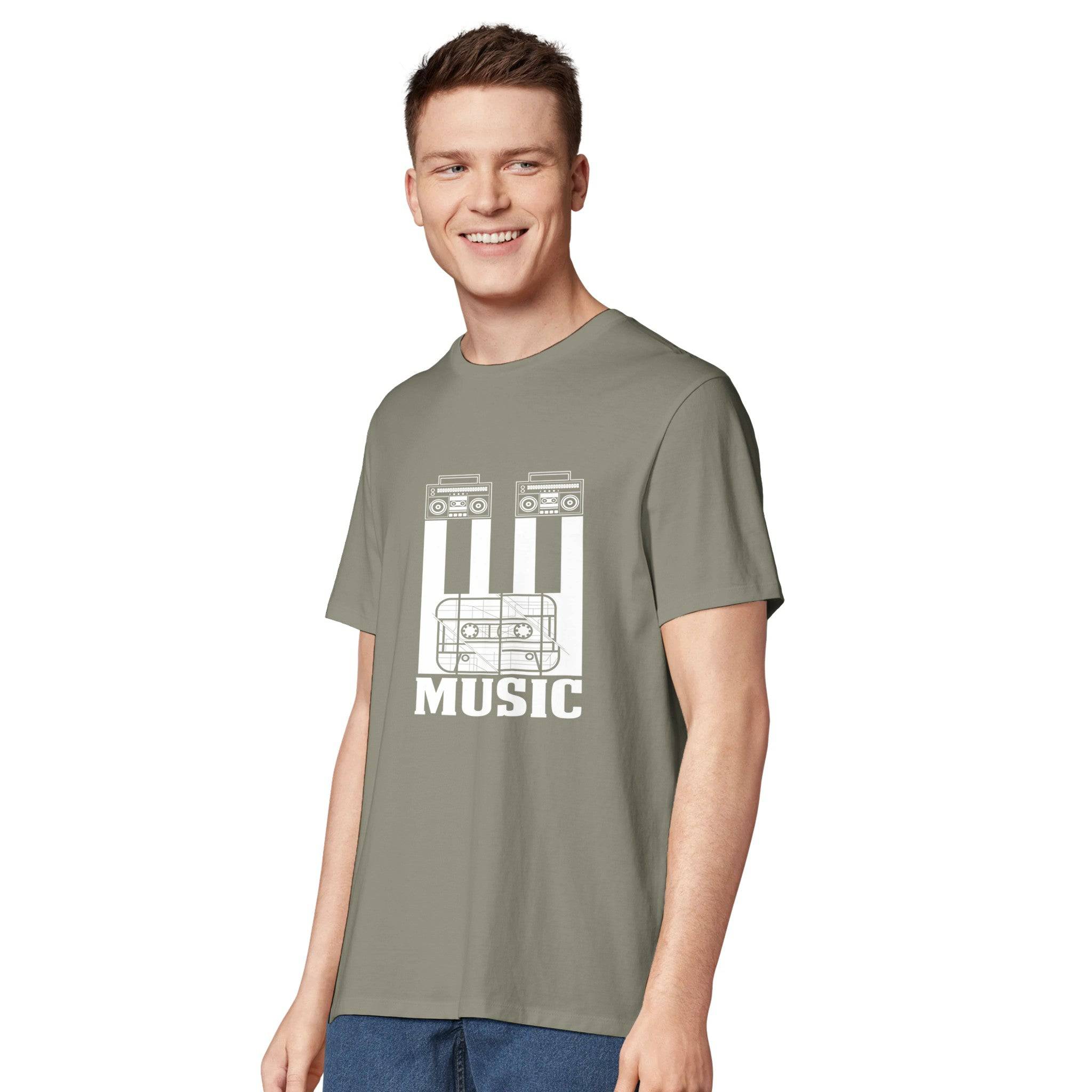 100% Organic Unisex T-shirt/Cassete-Music