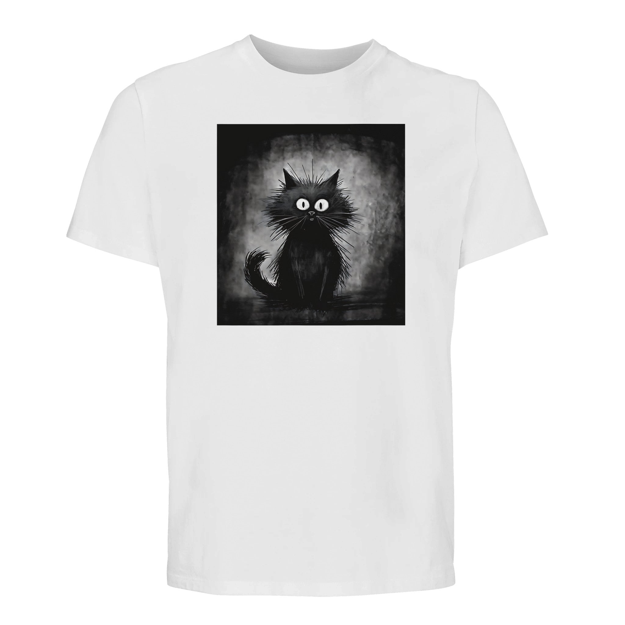 100% Organic Unisex T-shirt/Black-Cat-Drawn-On-The-Hand - Organic In Conversion Unisex T-shirt | SOL'S Legend 03981