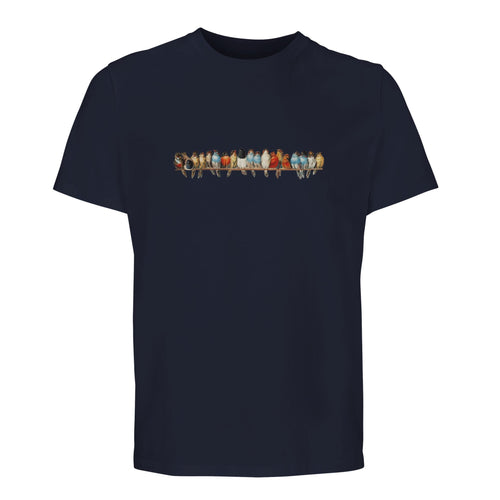 100% Organic Unisex T-shirt/Birds-On-The-Wire/Convension