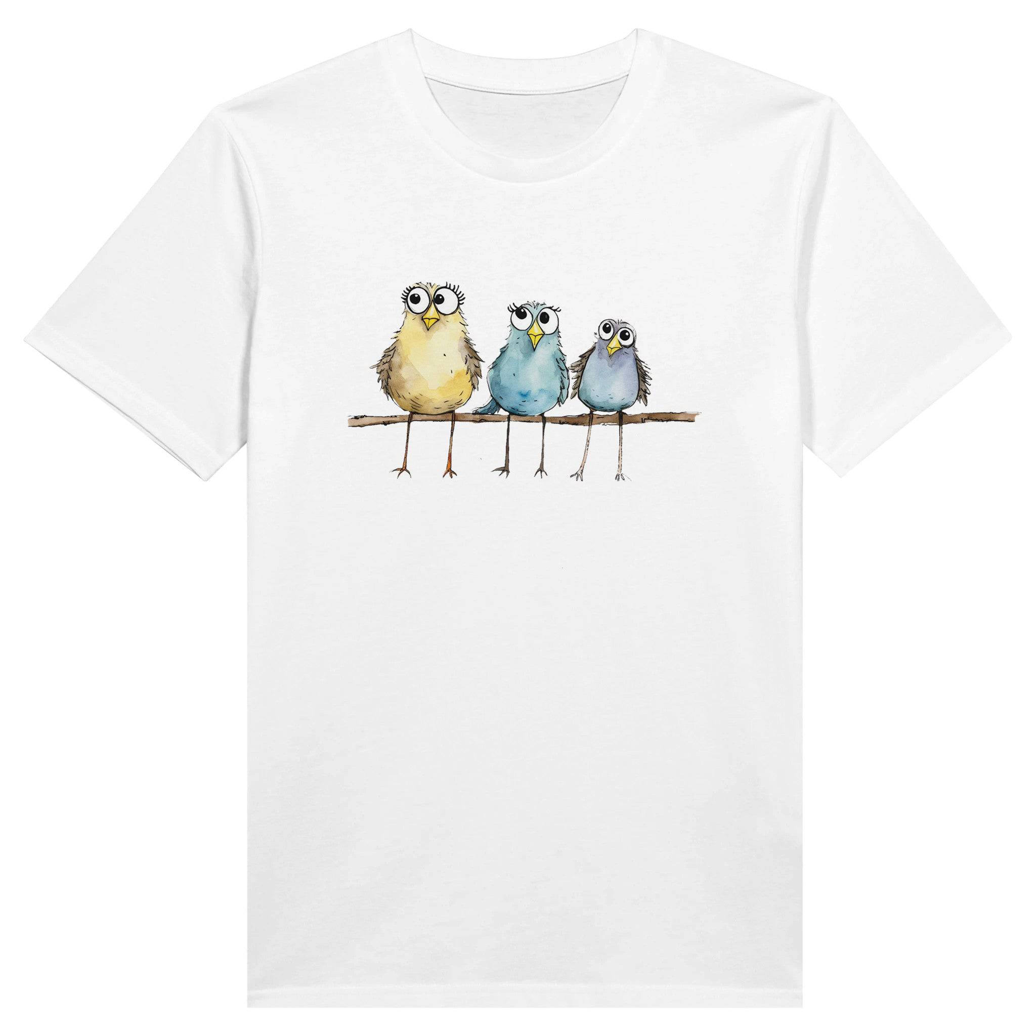 100% Organic Unisex T-shirt/3-Birds-On-A-Branch
