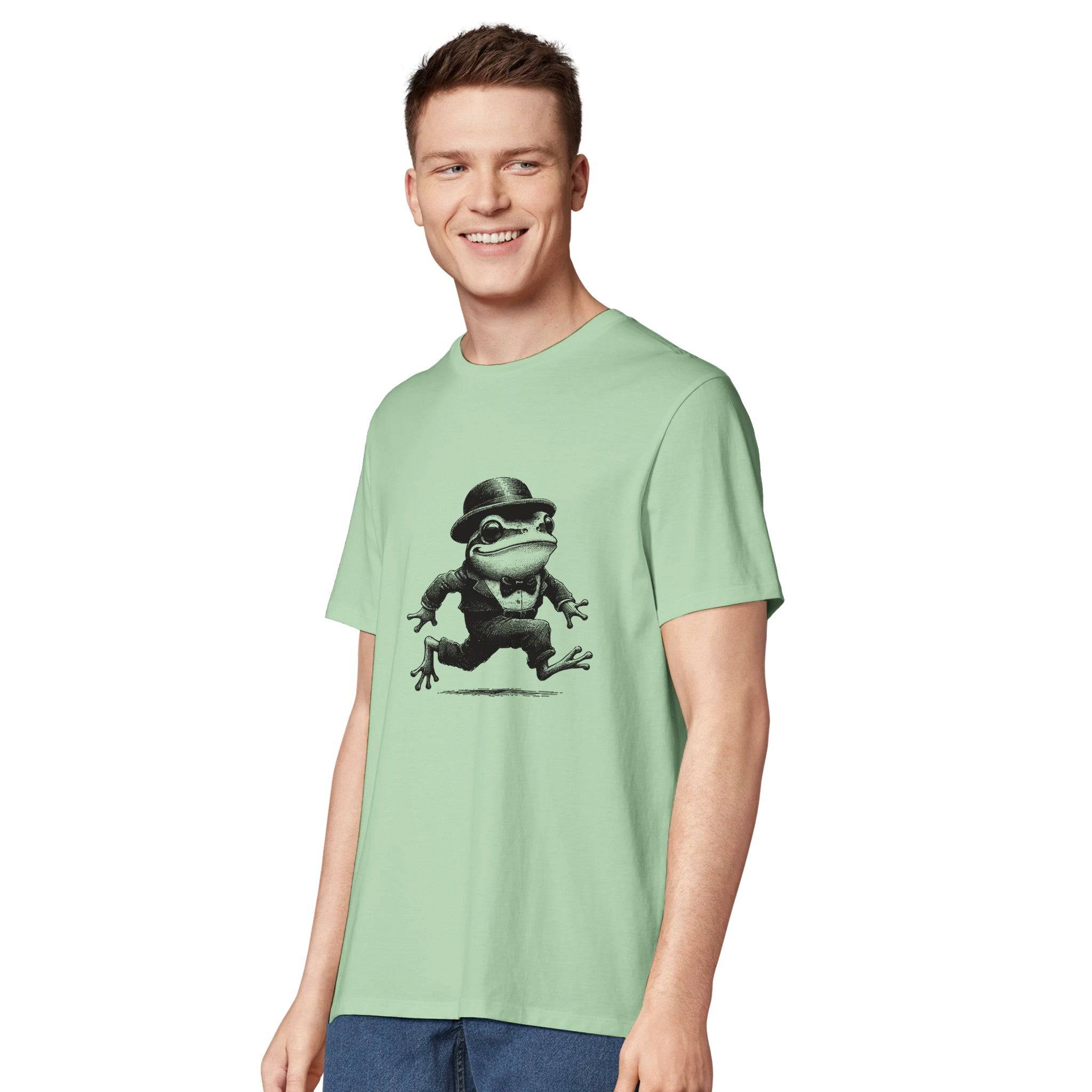 100% Organic Unisex T-shirt/Frog-Running