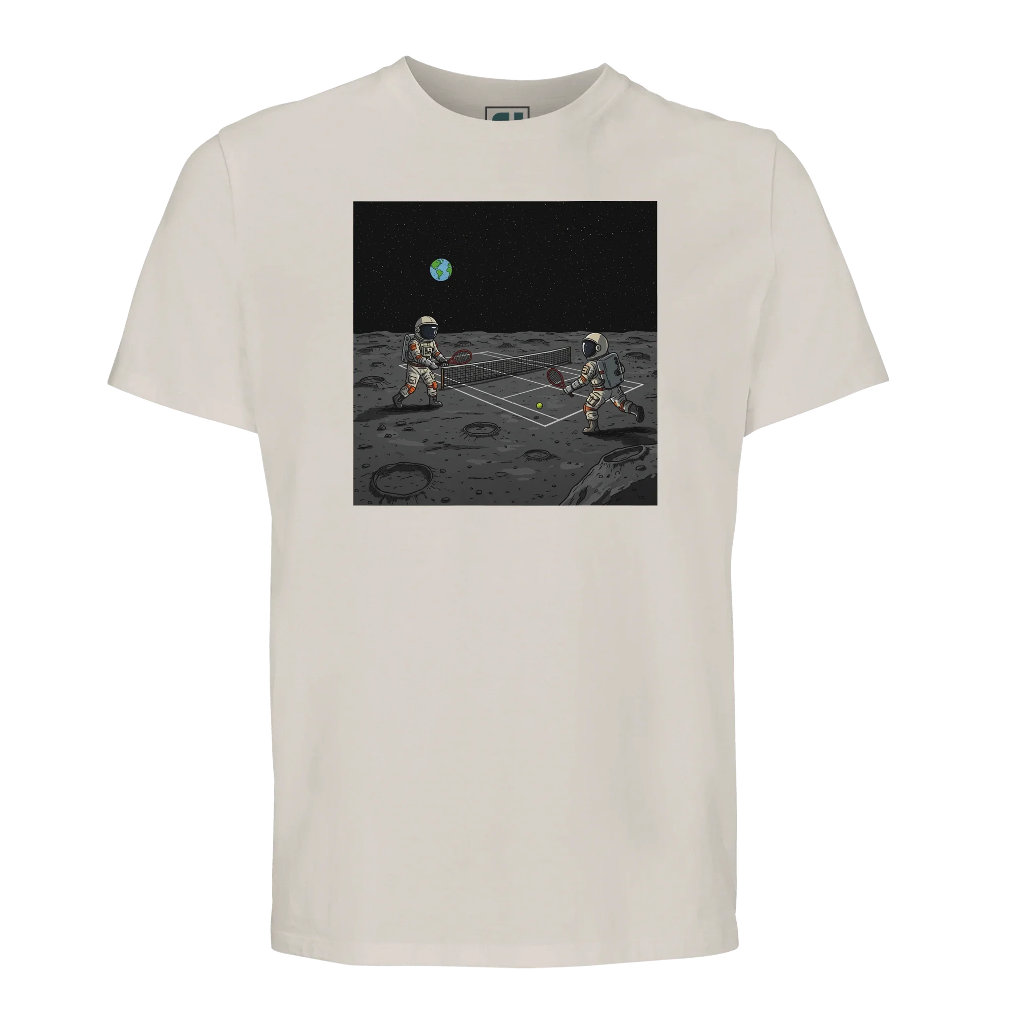 Astronauts Playing Tennis/Sustainable-Organic-Cotton-Apparel