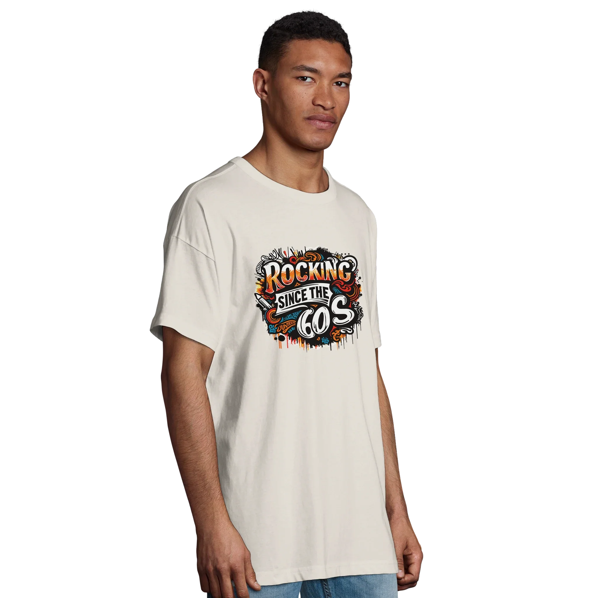 Organic Oversized T-shirt/Rocking-60's