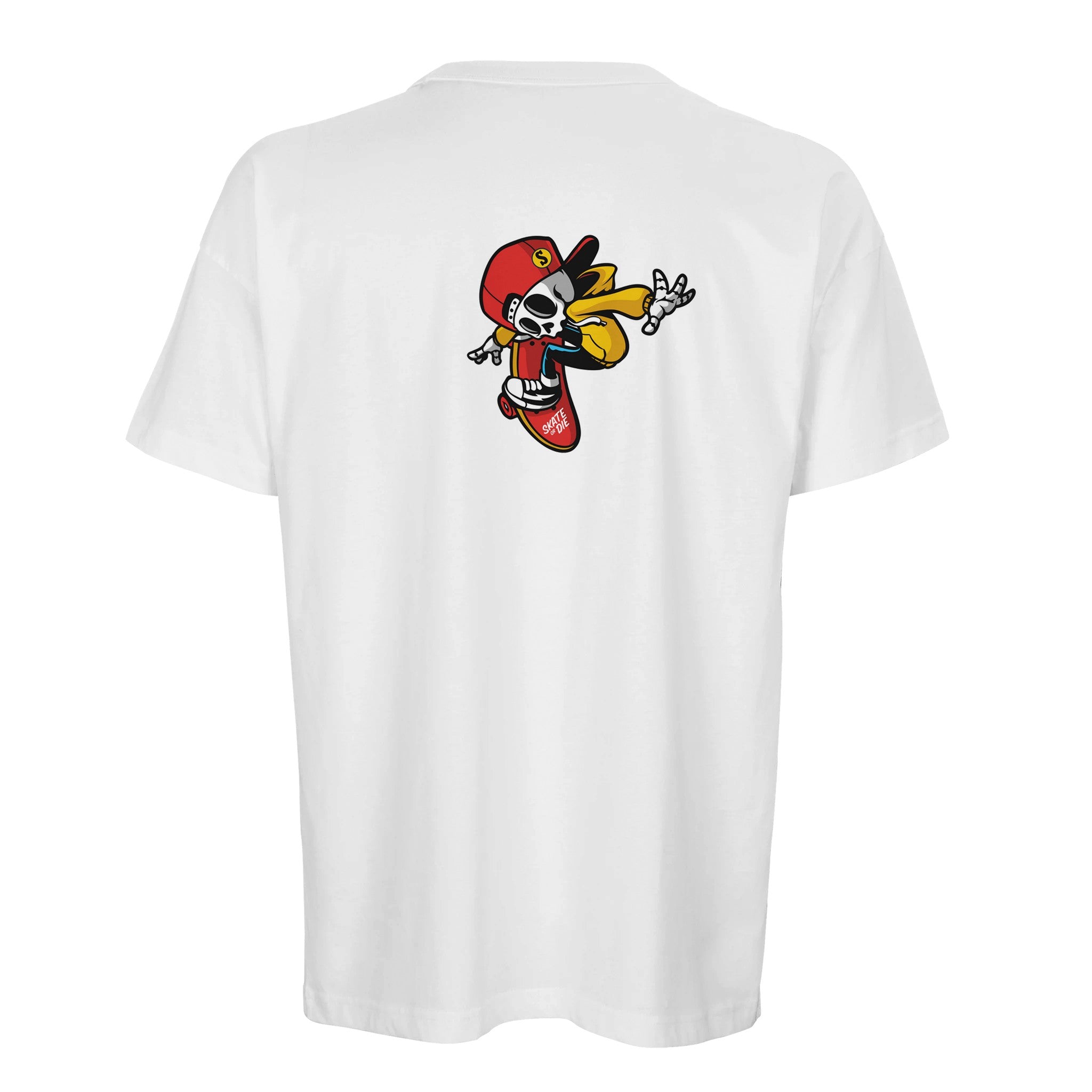 Organic Oversized T-shirt /Skate or Die Skull Graphic Tee