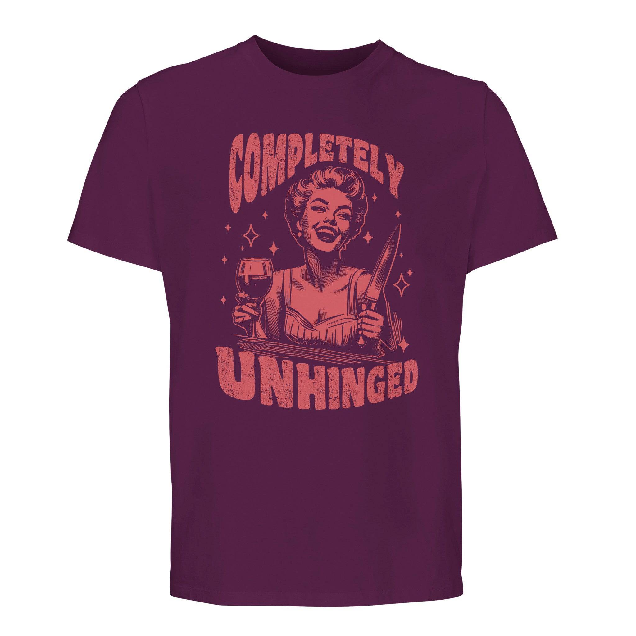 100% Organic Unisex T-shirt/Completely-Unhinged-Dark