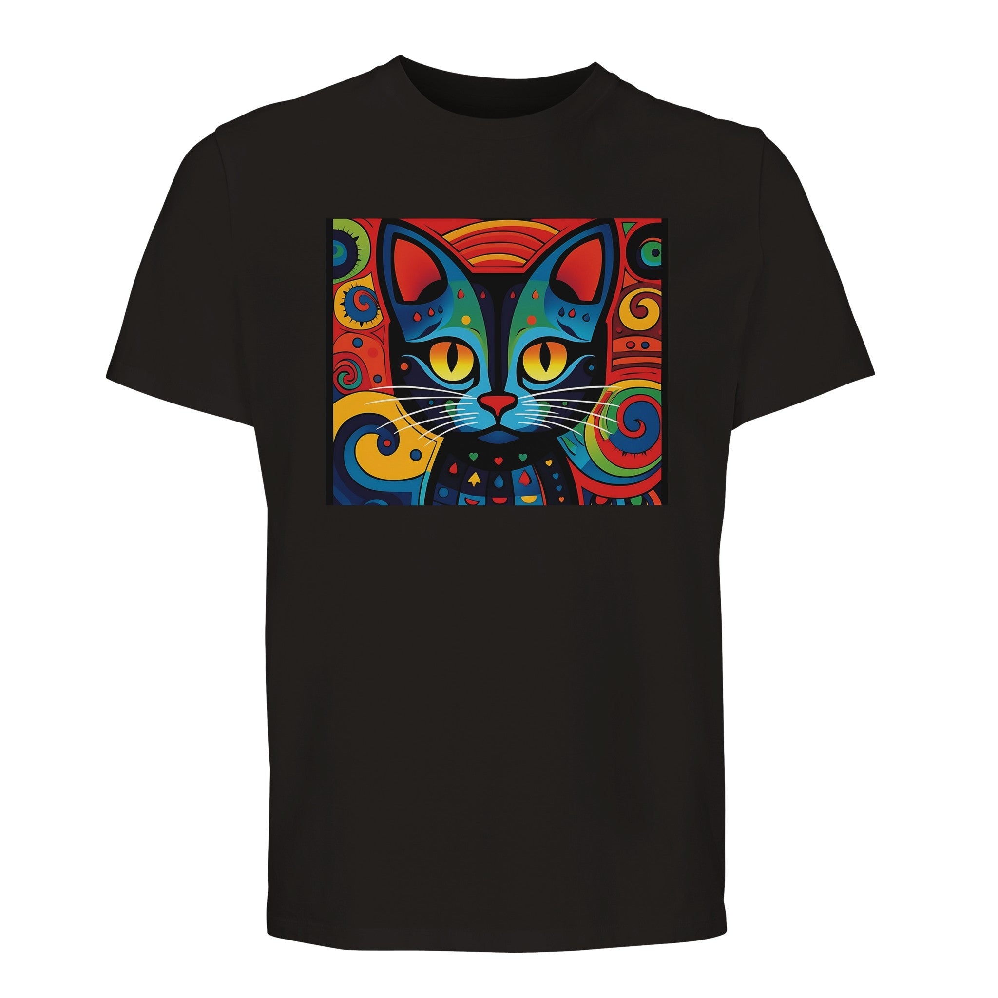 100% Organic Unisex T-shirt/Abstract-Colorful-Cat-Face - Organic In Conversion Unisex T-shirt | SOL'S Legend 03981