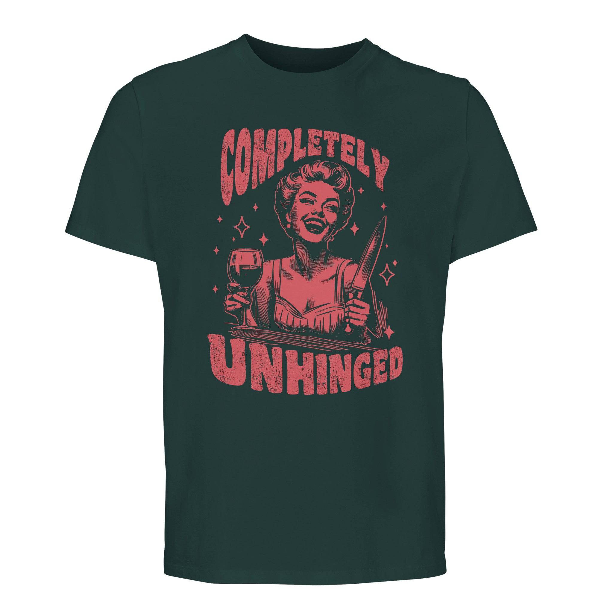 100% Organic Unisex T-shirt/Completely-Unhinged-Dark