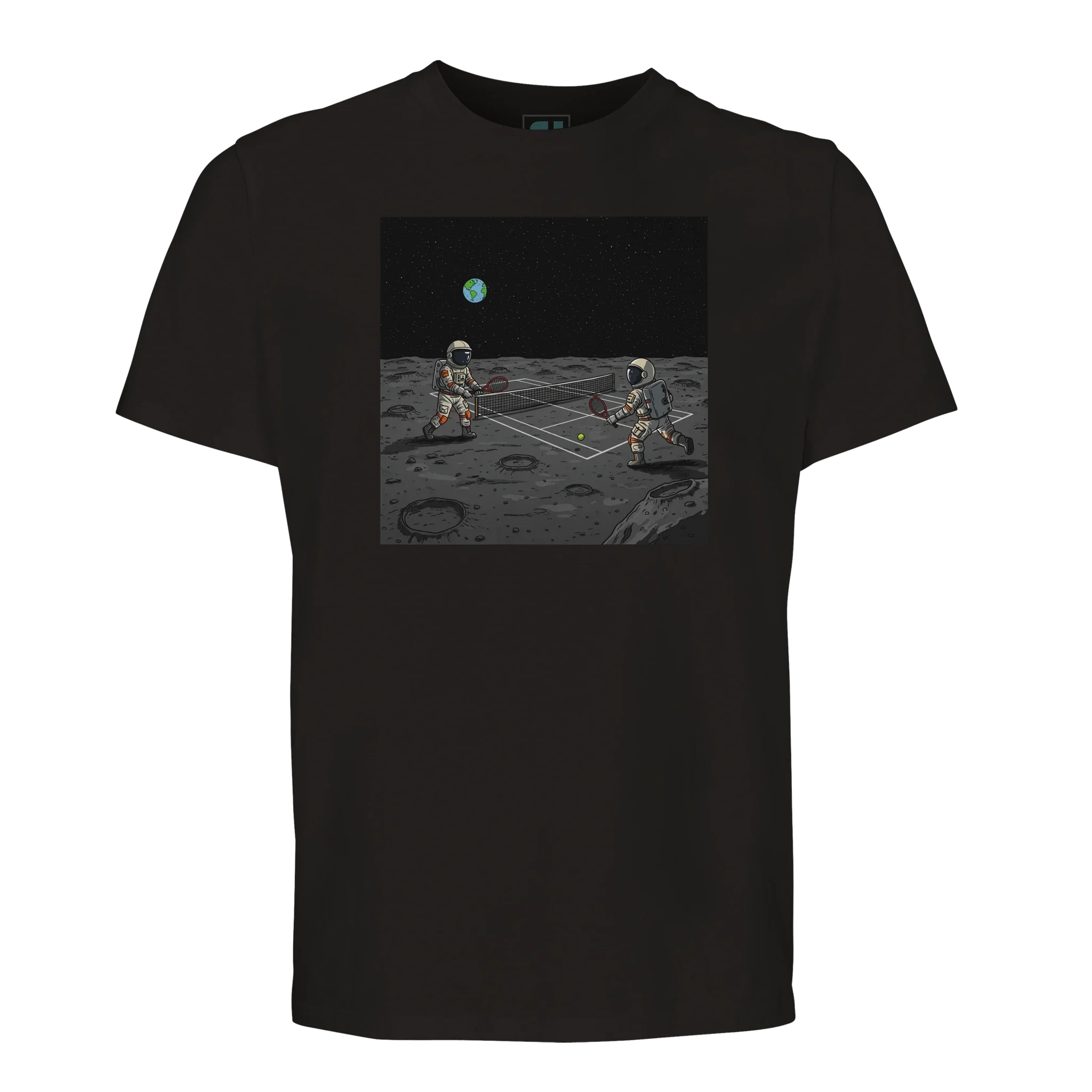 Astronauts Playing Tennis/Sustainable-Organic-Cotton-Apparel