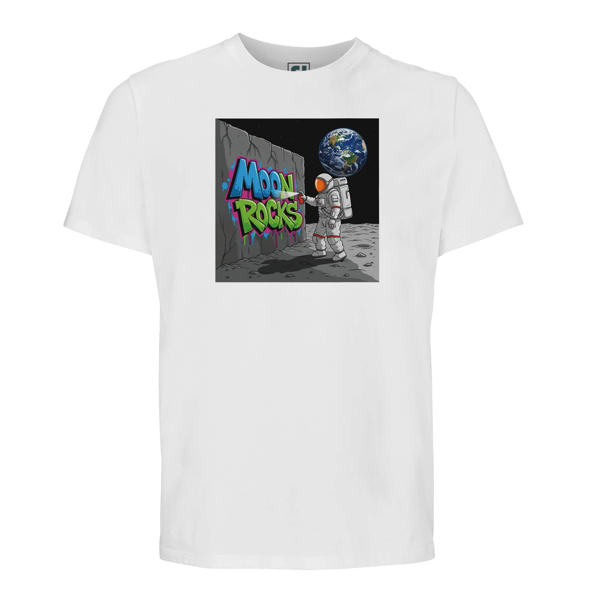 Moon Rocks Graffiti Tee/Galactic Style/Sustainable-Organic-Cotton-Apparel