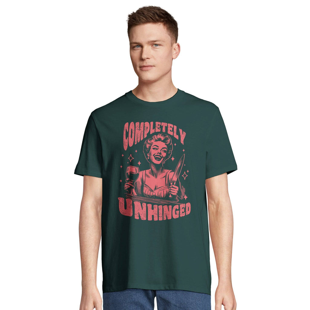 100% Organic Unisex T-shirt/Completely-Unhinged-Dark