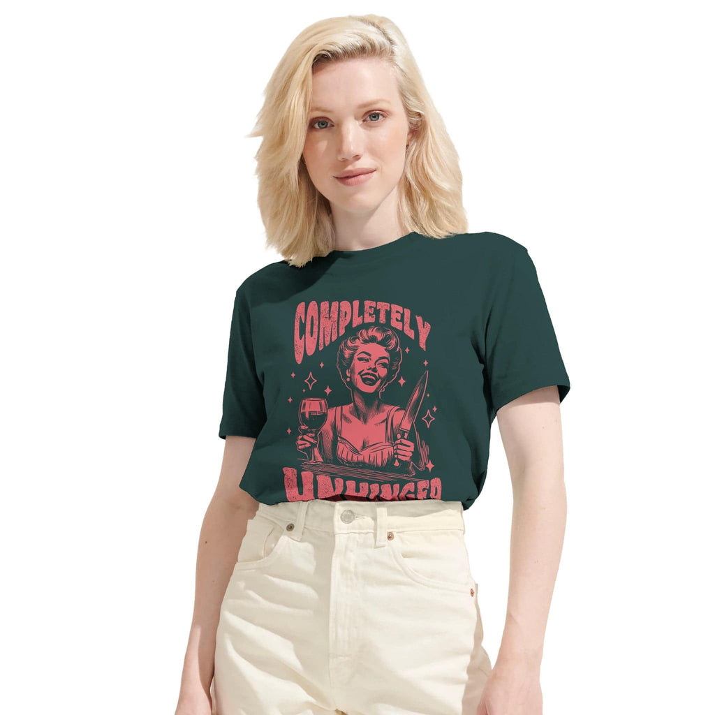 100% Organic Unisex T-shirt/Completely-Unhinged-Dark