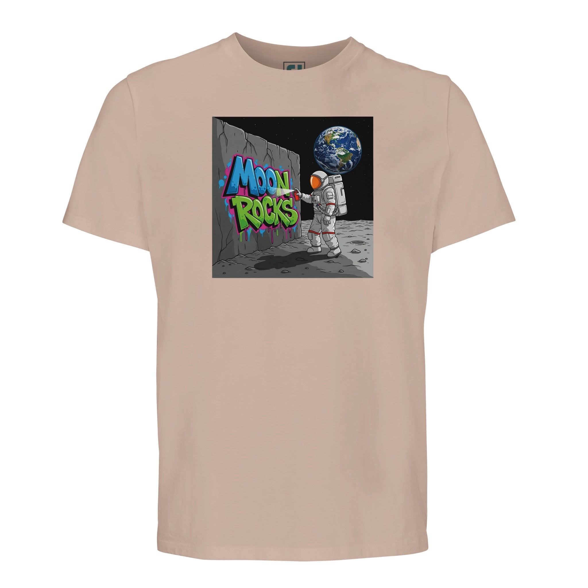 Moon Rocks Graffiti Tee/Galactic Style/Sustainable-Organic-Cotton-Apparel