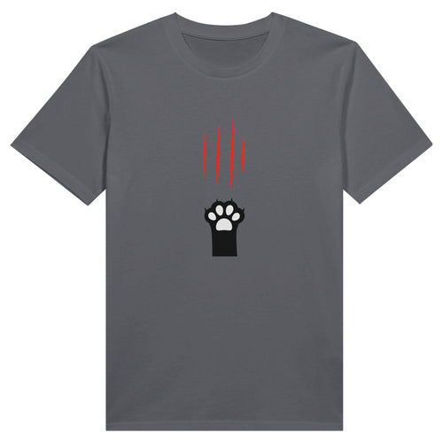 100% Organic Unisex T-shirt/Cat-Paw-Scratch