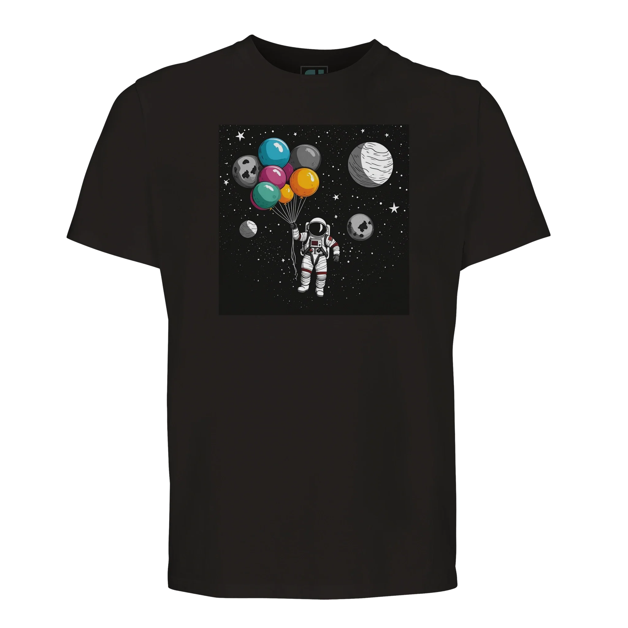 Astronaut Balloons Among Planets/Sustainable-Organic-Cotton-Apparel