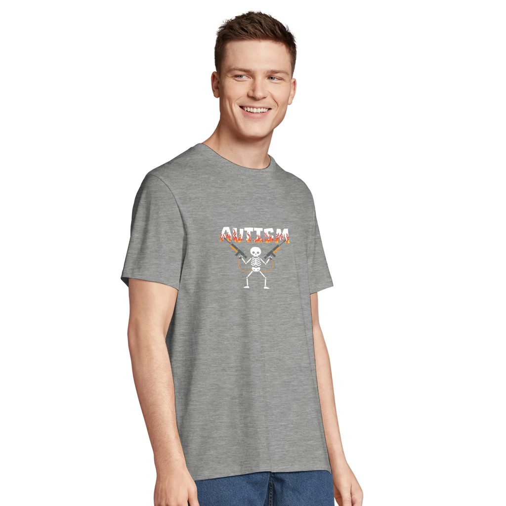 100% Organic unisex T-shirt/Autism-Skeleton