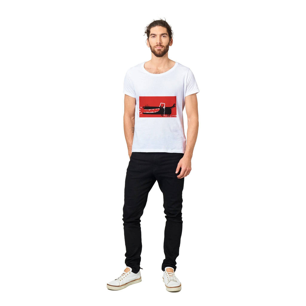 100% Organic Unisex T-shirt/Angry-Black-Dog