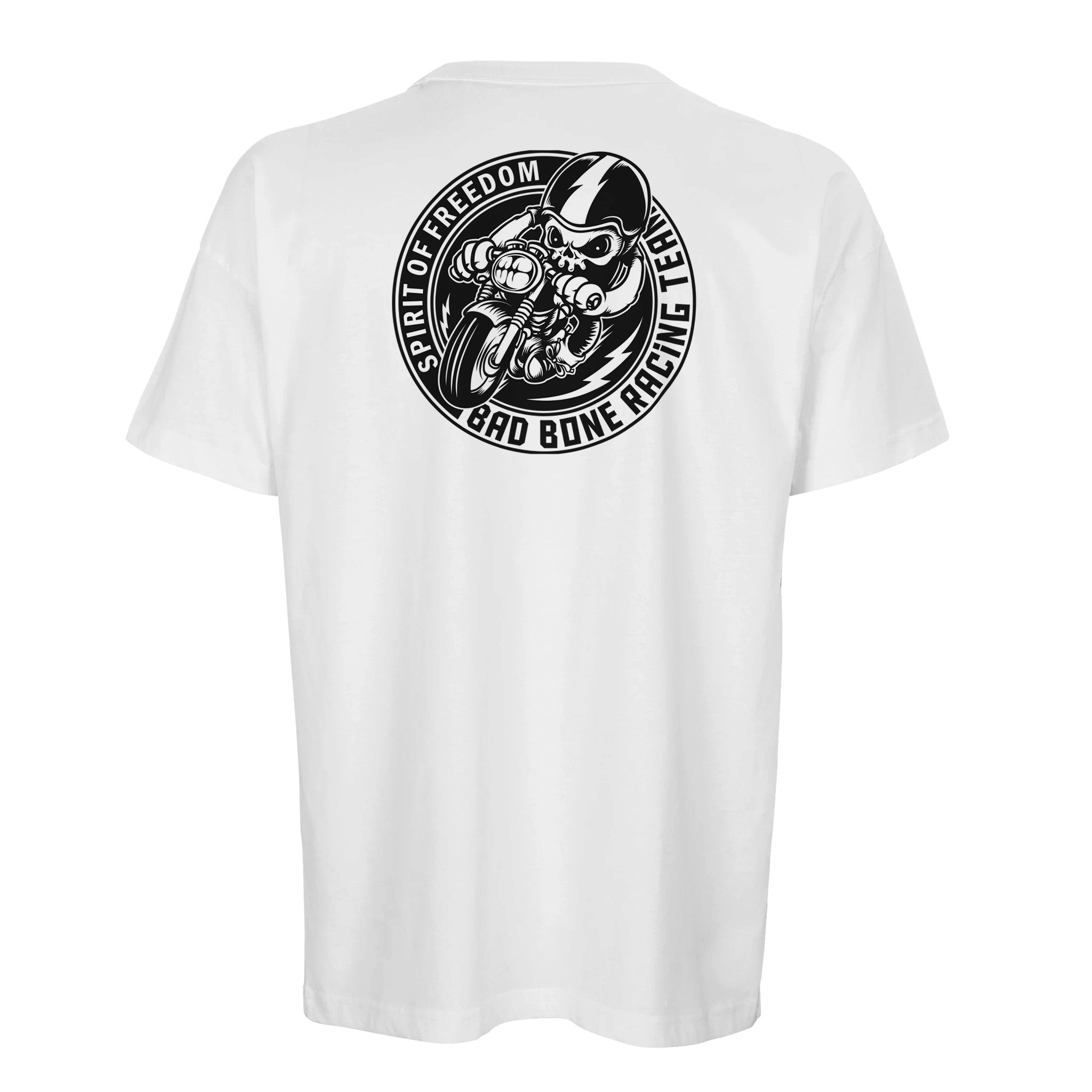Organic Oversized T-shirt/Bad Bone Racing Team  – Unleash Your Spirit of Freedom
