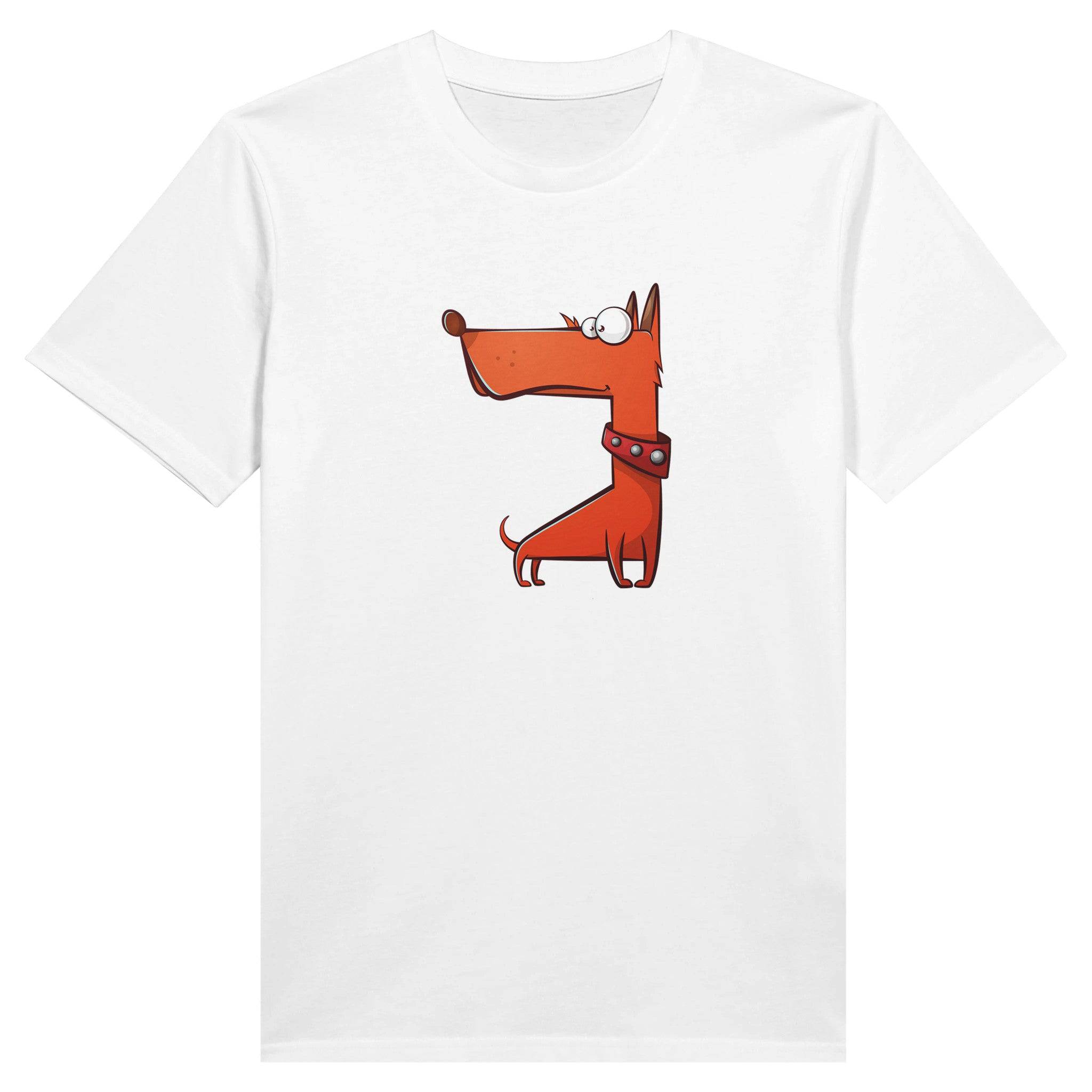 100% Organic Unisex T-shirt/Funny-Orange-Dog