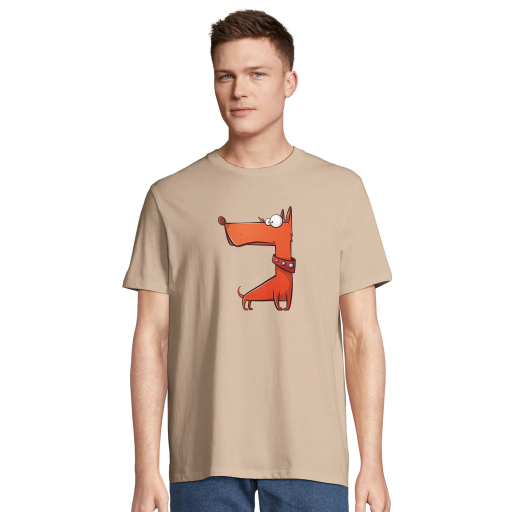 100% Organic Unisex T-shirt/Funny-Orange-Dog2