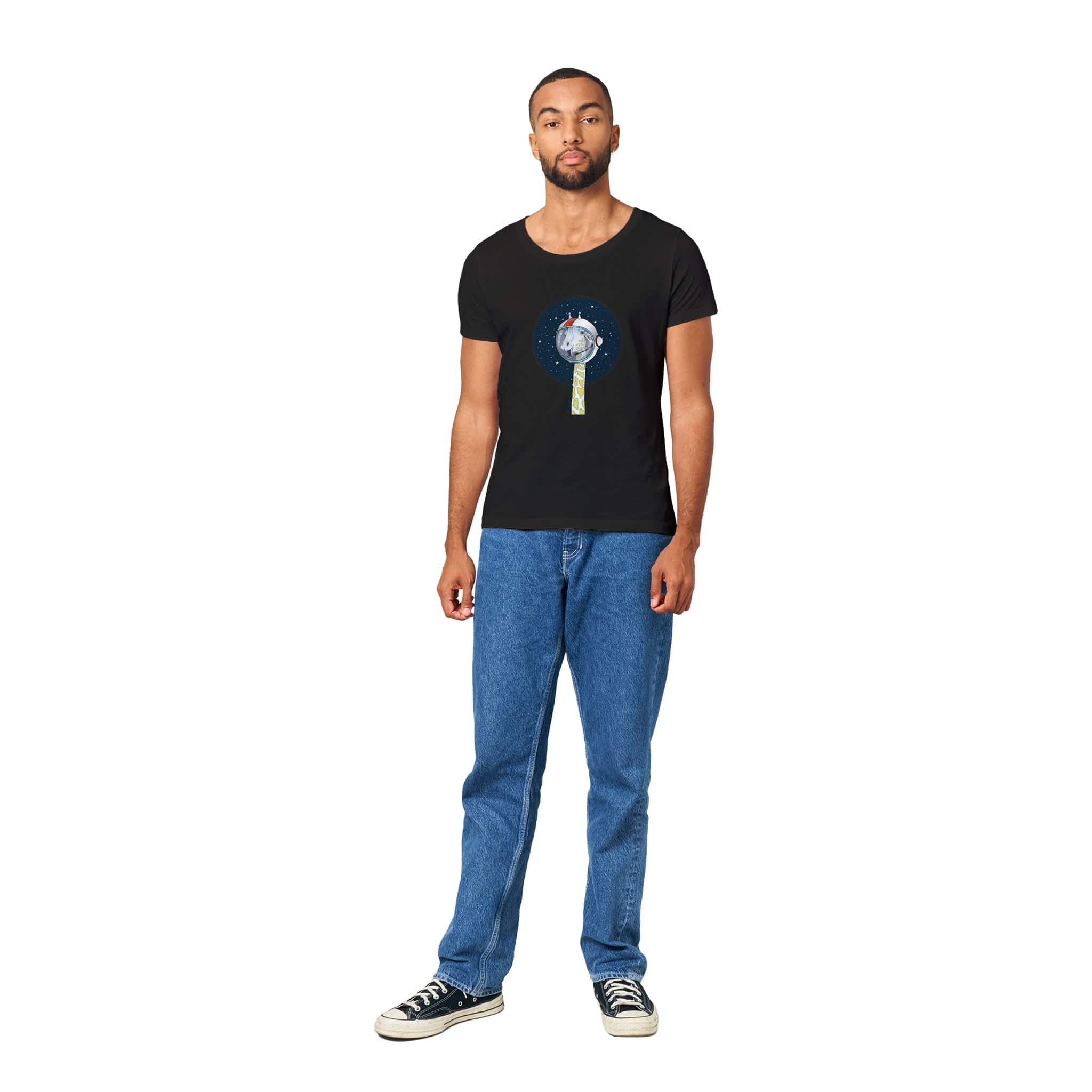 100% Organic Unisex T-shirt/Giraffe-Astronaut