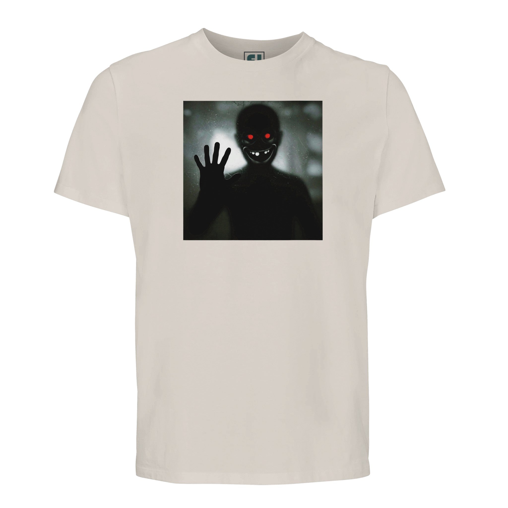 Haunting Grin Terrifying Red-Eyed Figure/Sustainable-Organic-Cotton-Apparel