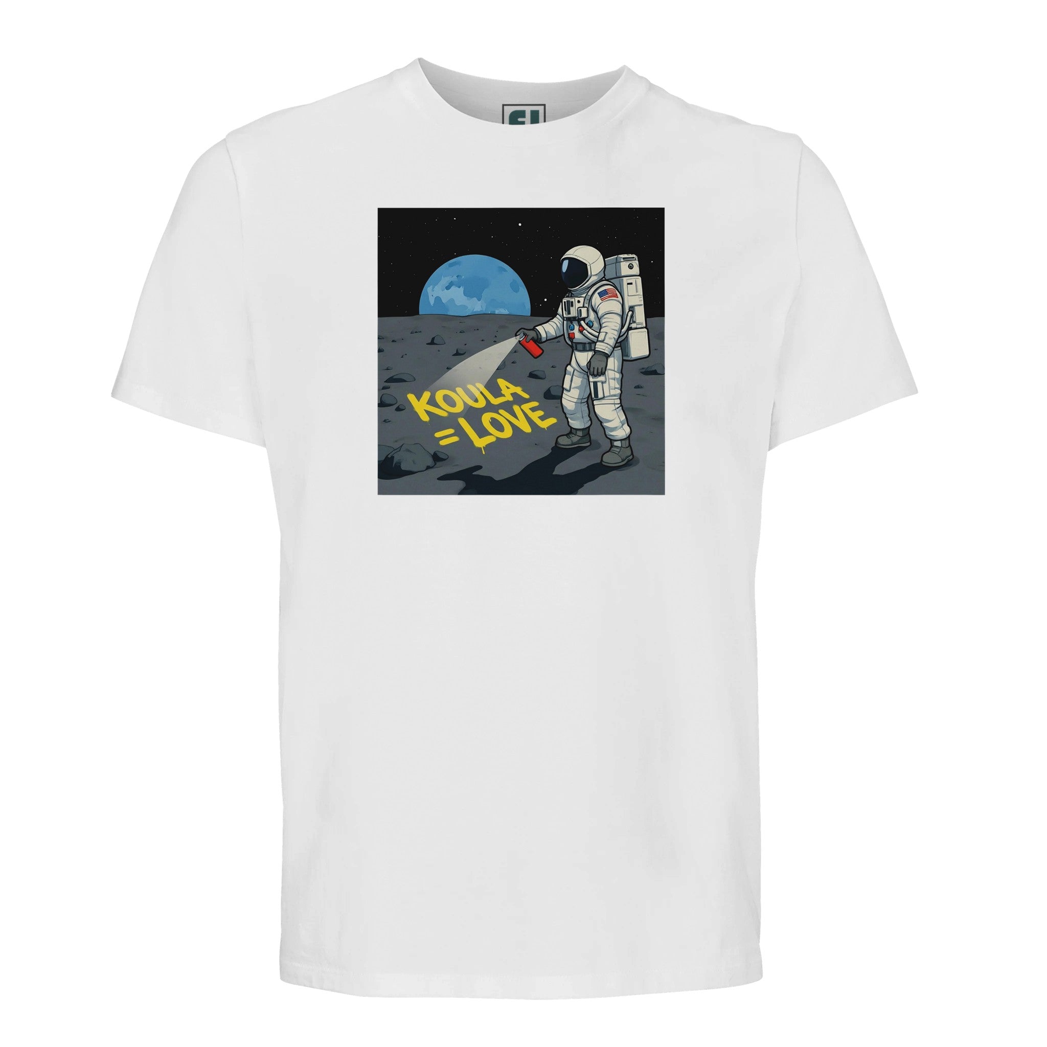 Space Graffiti Astronaut Tee/Sustainable-Organic-Cotton-Apparel
