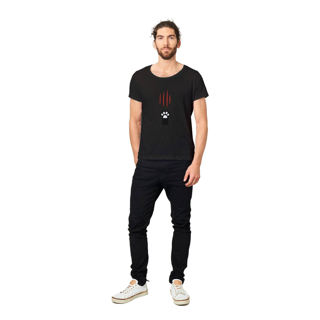 100% Organic Unisex T-shirt/Cat-Paw-Scratch