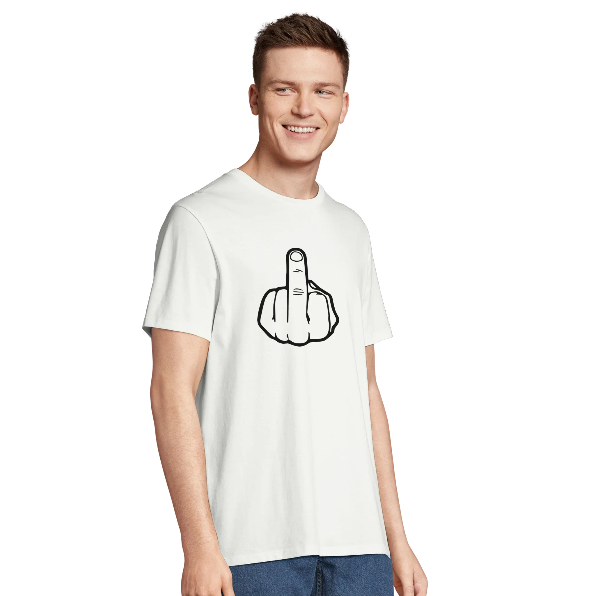 100% Organic Unisex T-shirt/Middle-Finger