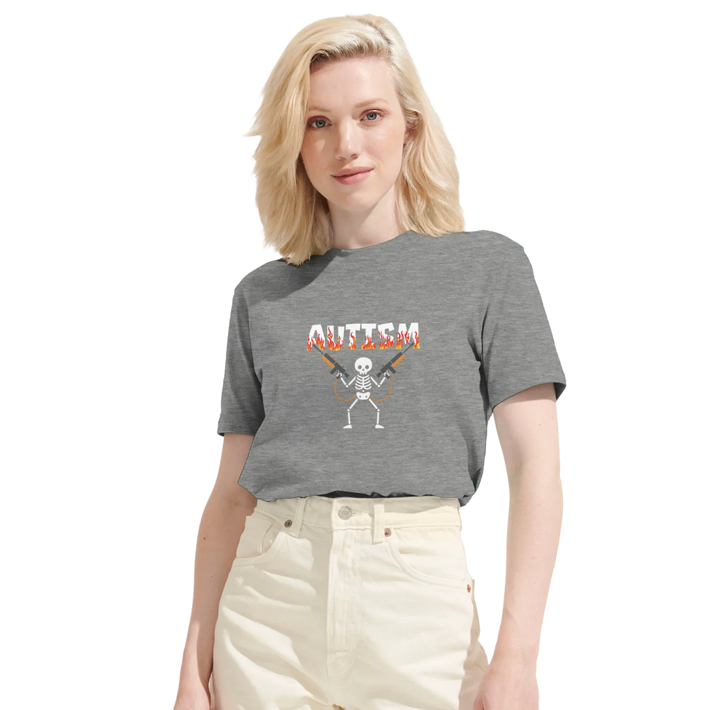 100% Organic unisex T-shirt/Autism-Skeleton