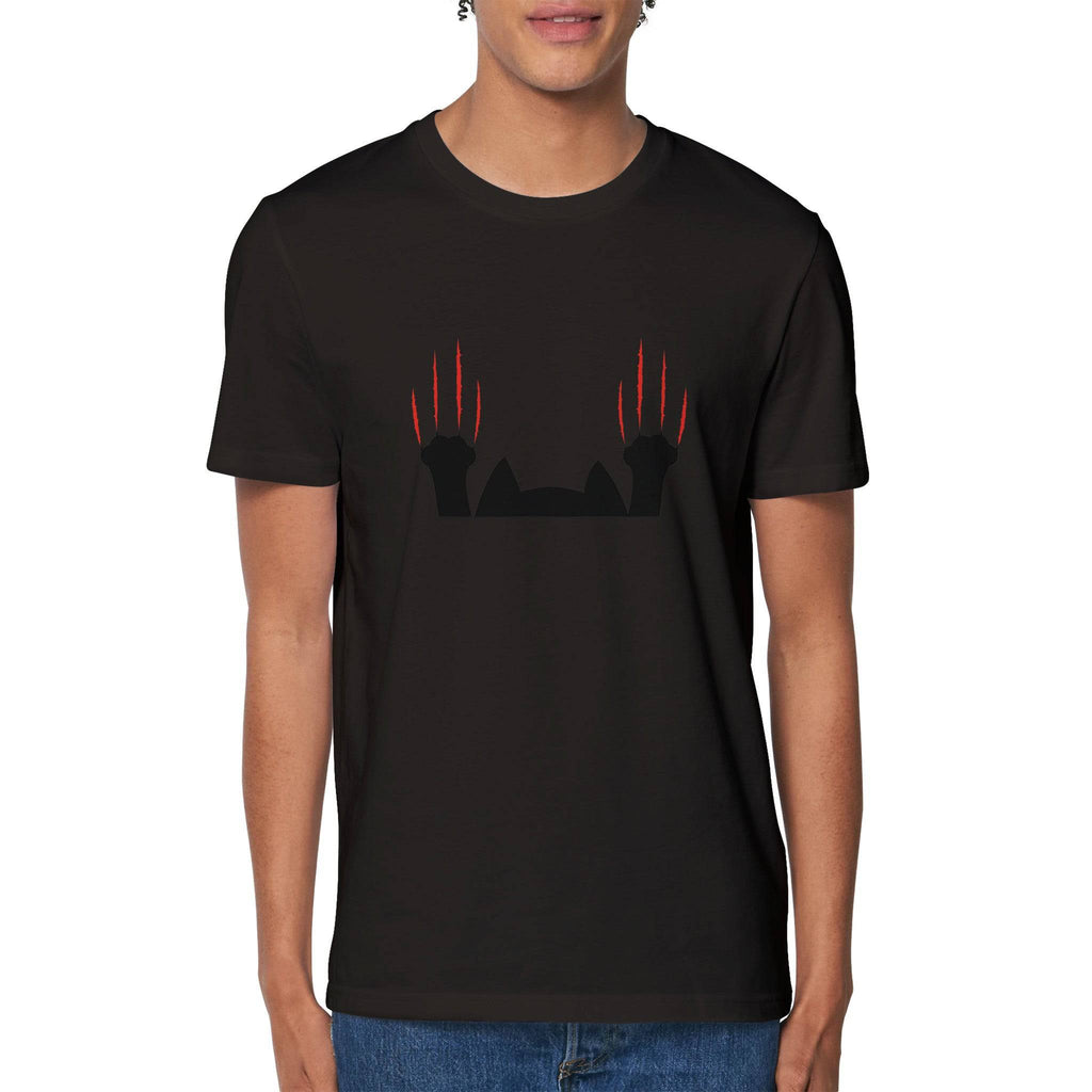 100% Organic Unisex T-shirt/Cat-Scratching-With-2-Paws