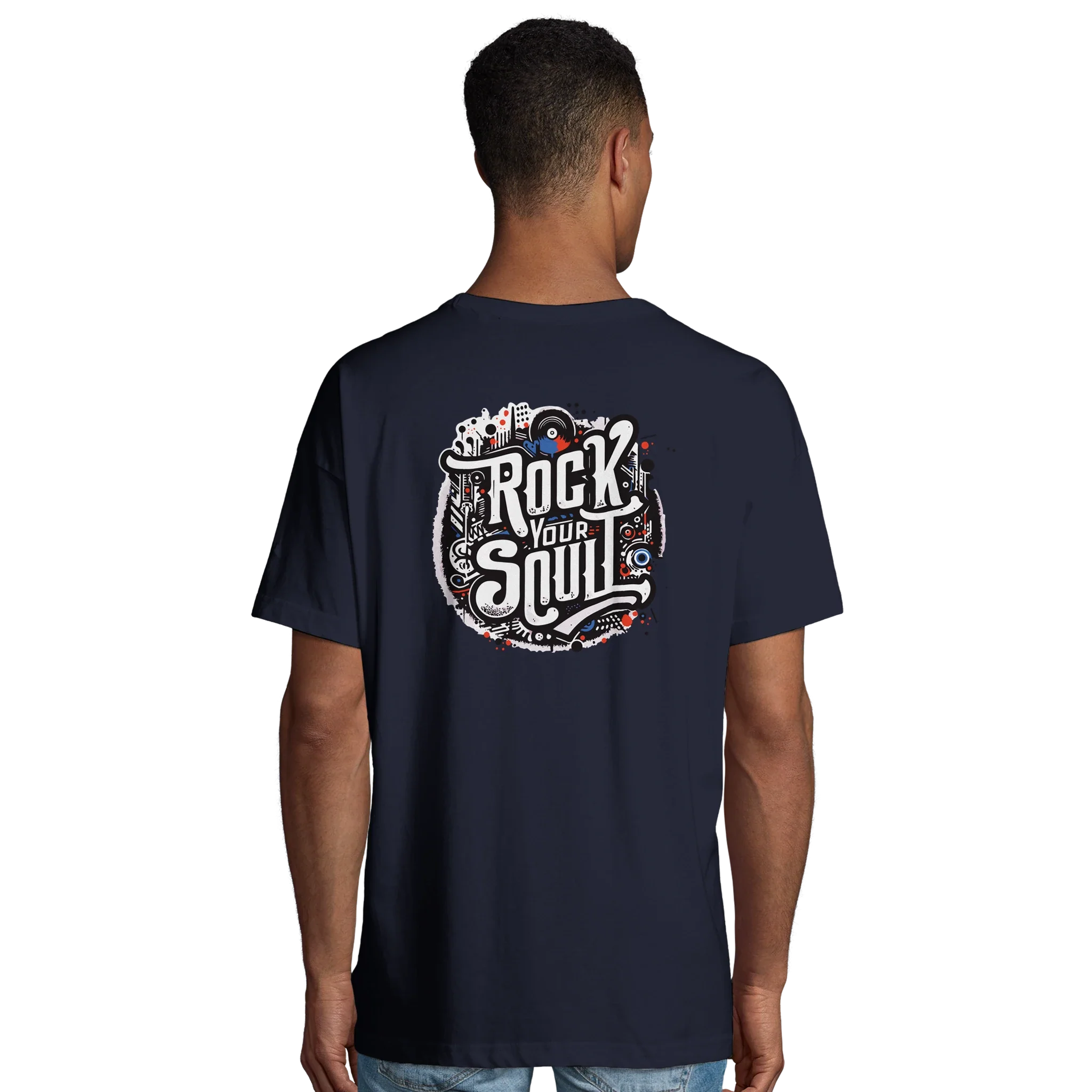 Organic Oversized T-shirt/Live-Love-Rock