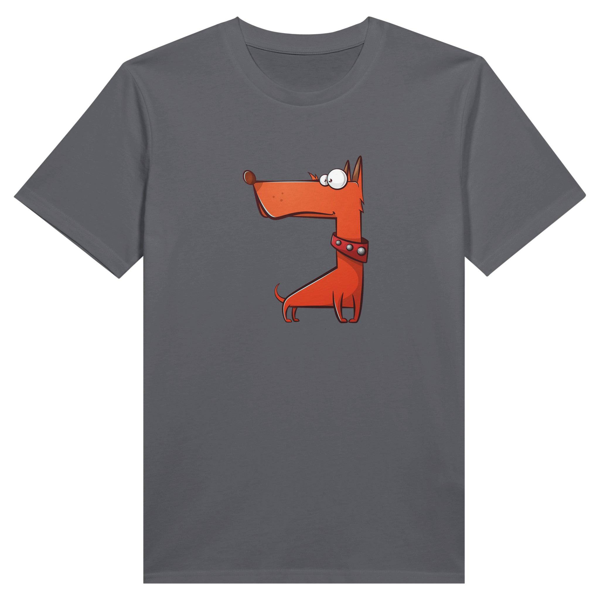 100% Organic Unisex T-shirt/Funny-Orange-Dog