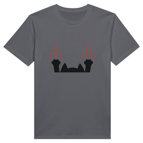 100% Organic Unisex T-shirt/Cat-Scratching-With-2-Paws