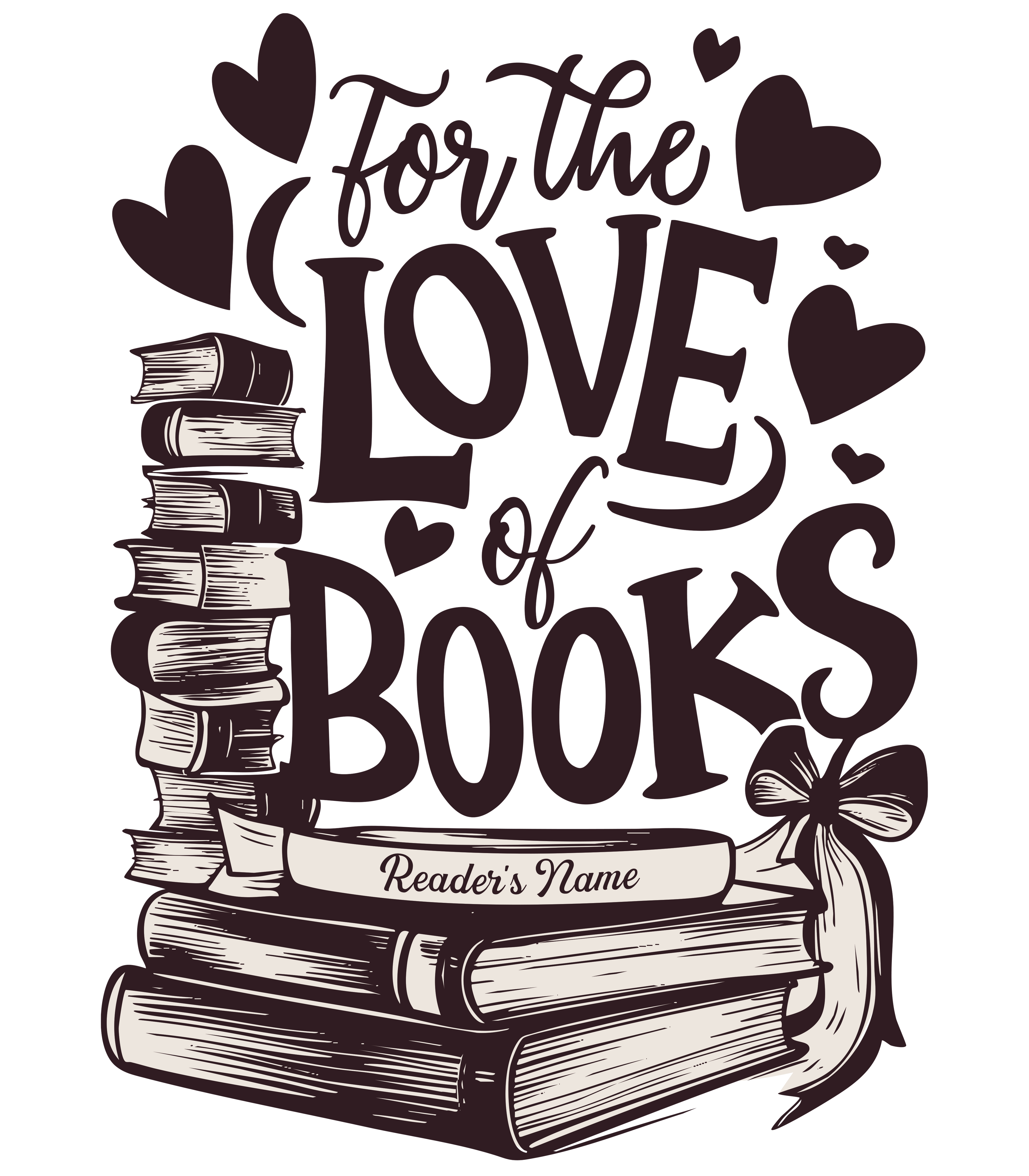 For The Love Of Books Personalized Mug – Custom Book Lover Gift – Reader Coffee Cup – Romantic Literary Mug 11oz 15oz | Mug 119