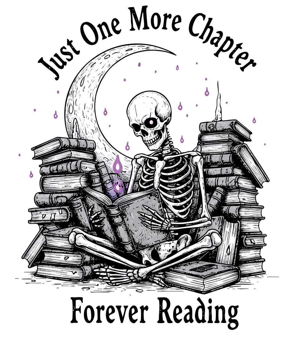 Just One More Chapter Mug – Forever Reading Skeleton Mug – Gothic Book Lover Gift – Dark Humor Reader Coffee Cup 11oz 15oz | Mug 117