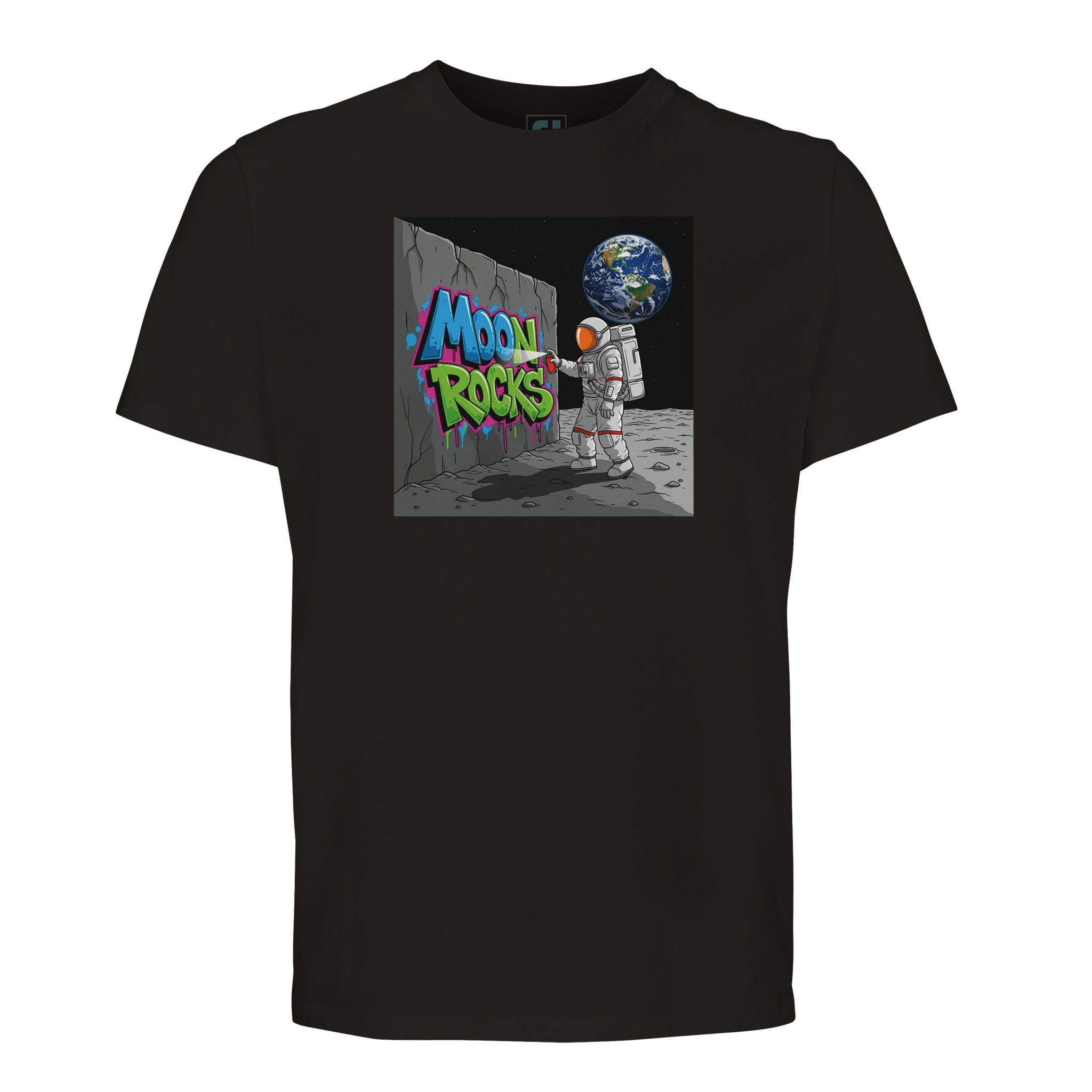 Moon Rocks Graffiti Tee/Galactic Style/Sustainable-Organic-Cotton-Apparel