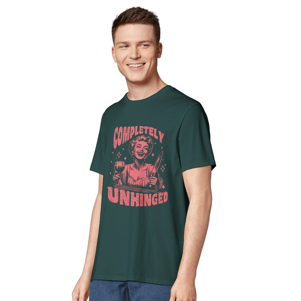 100% Organic Unisex T-shirt/Completely-Unhinged-Dark