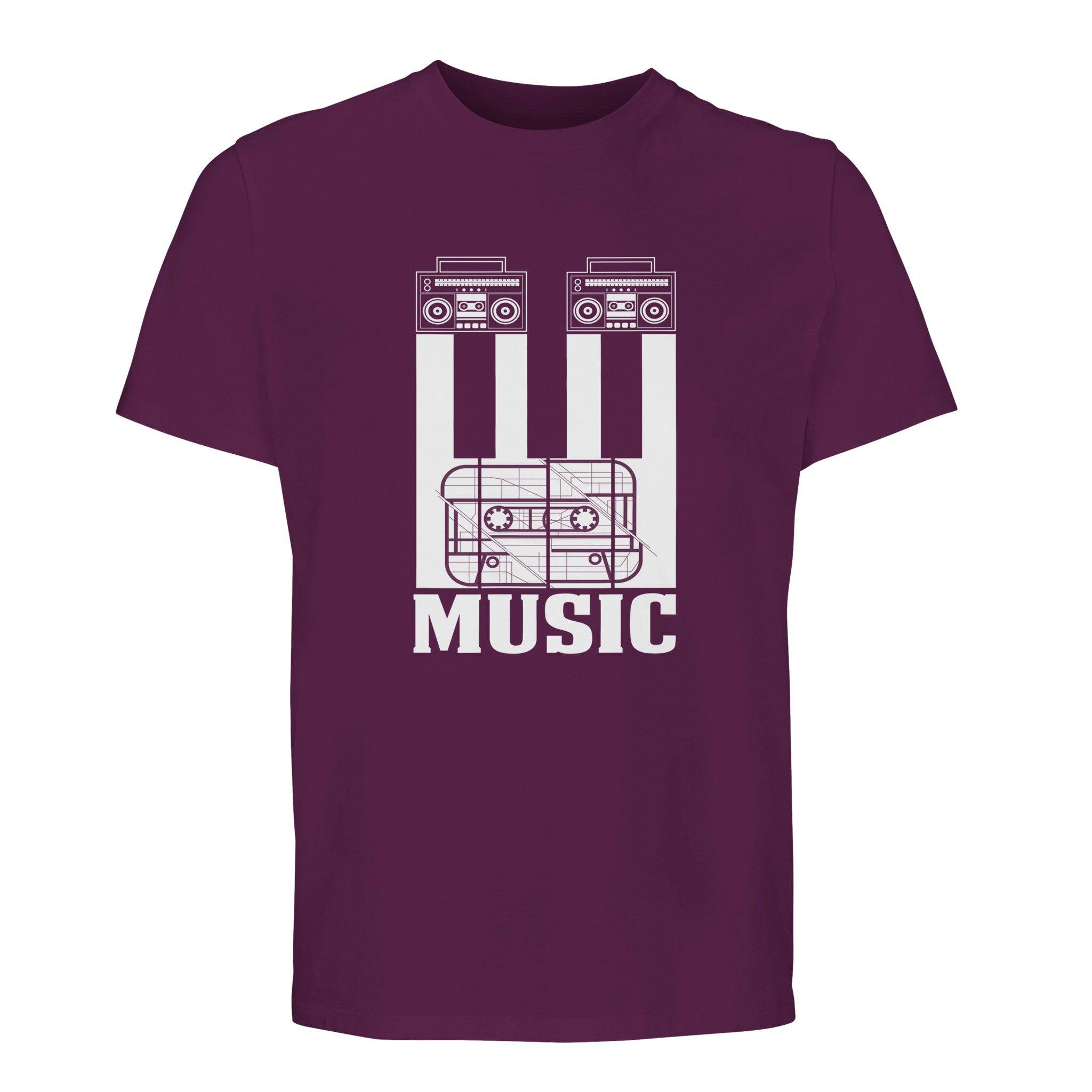 100% Organic Unisex T-shirt/Cassete-Music