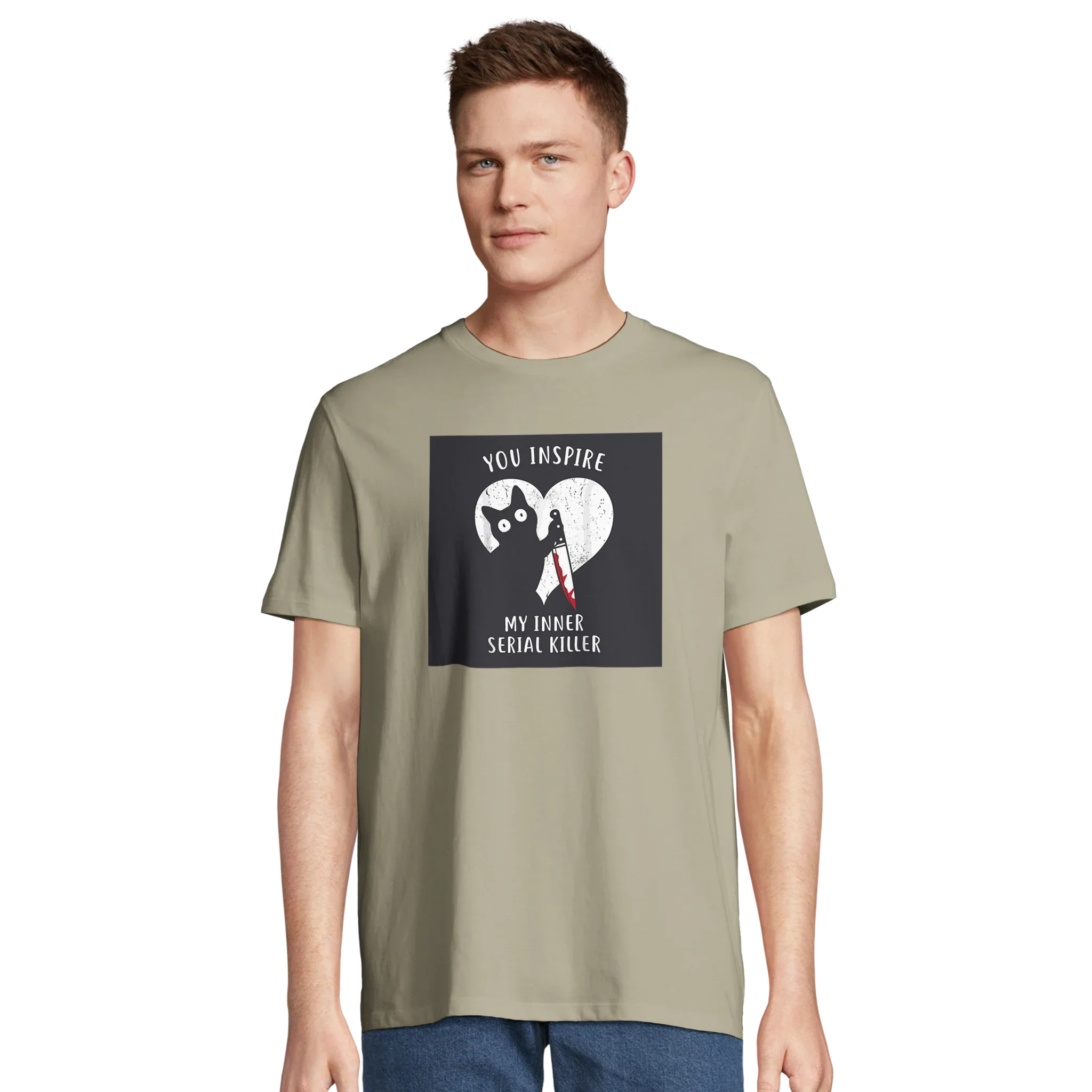 100% Organic Unisex T-shirt/Cat-Serial-Killer