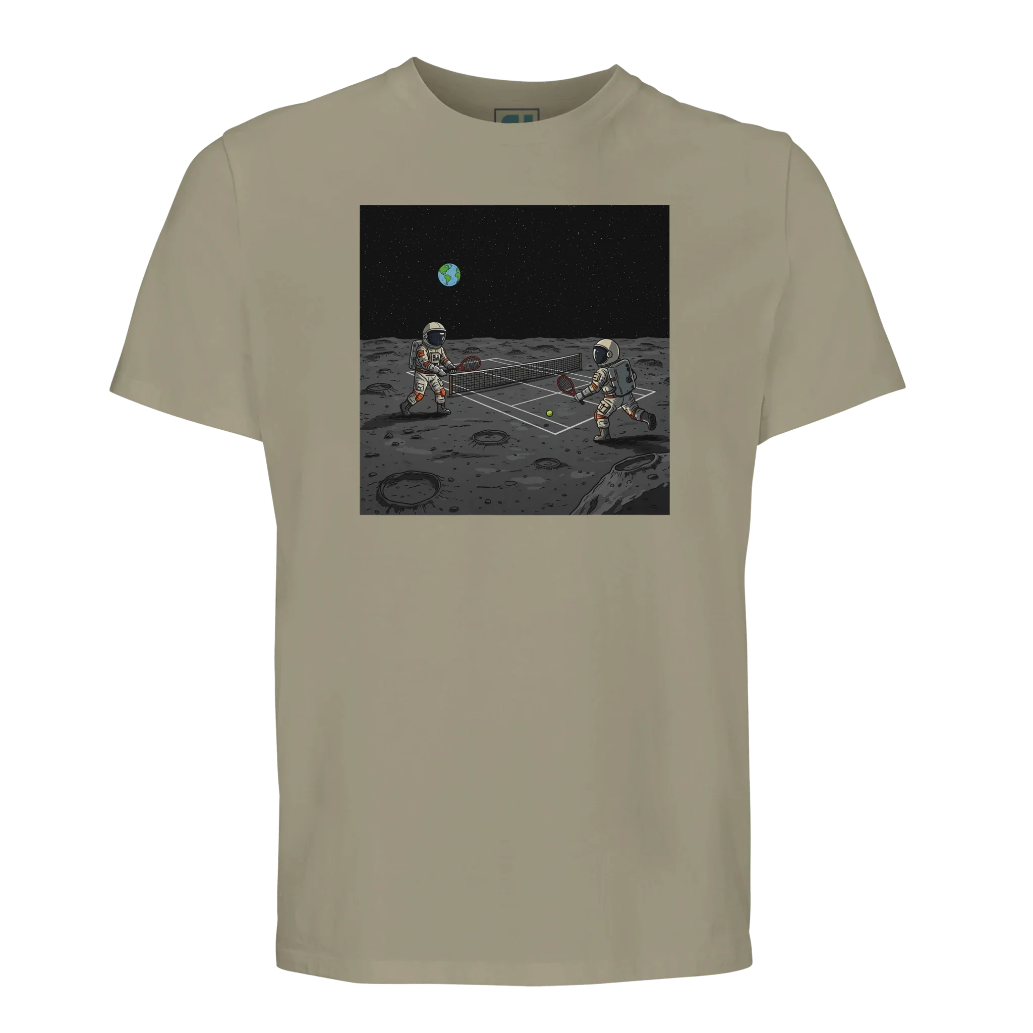 Astronauts Playing Tennis/Sustainable-Organic-Cotton-Apparel