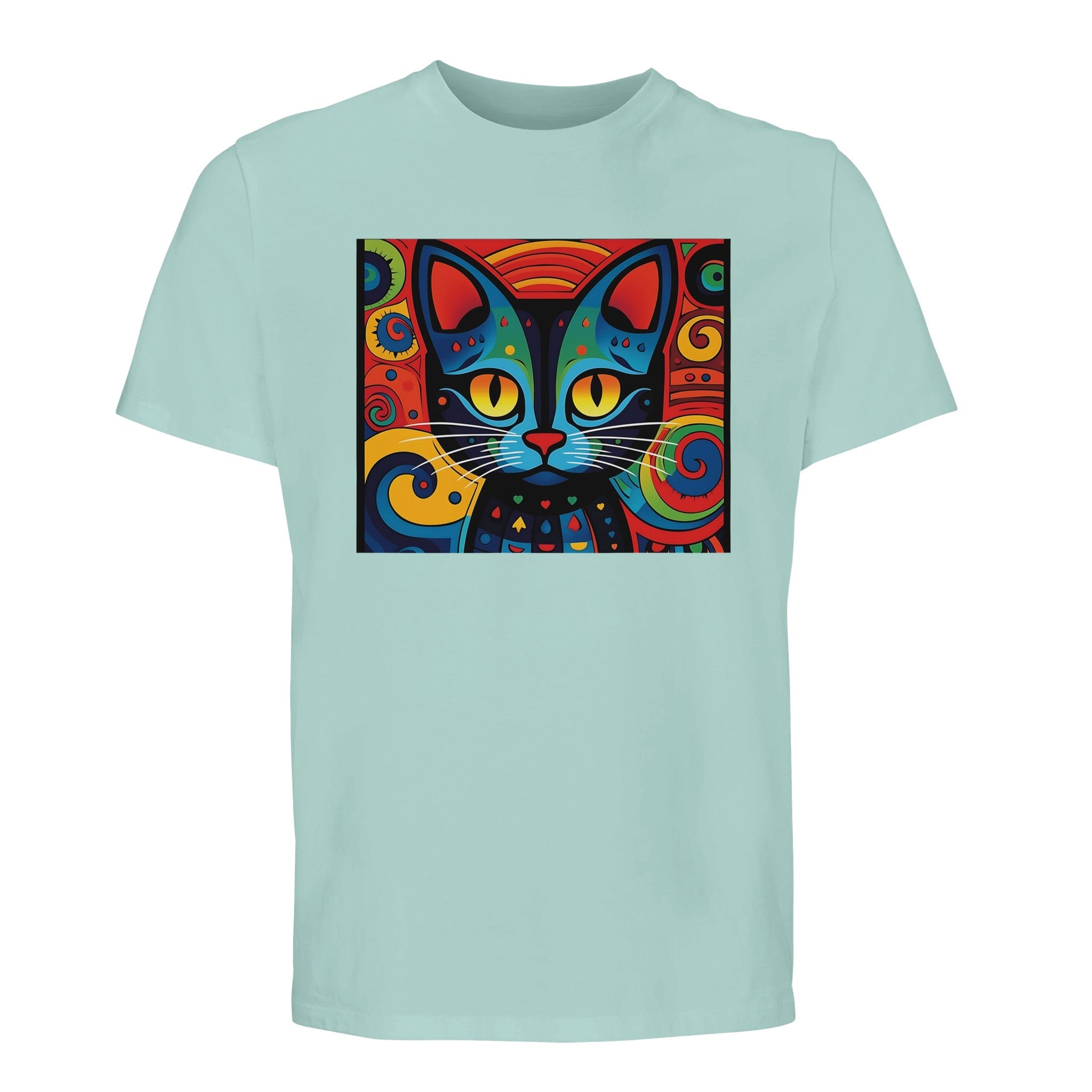 100% Organic Unisex T-shirt/Abstract-Colorful-Cat-Face - Organic In Conversion Unisex T-shirt | SOL'S Legend 03981