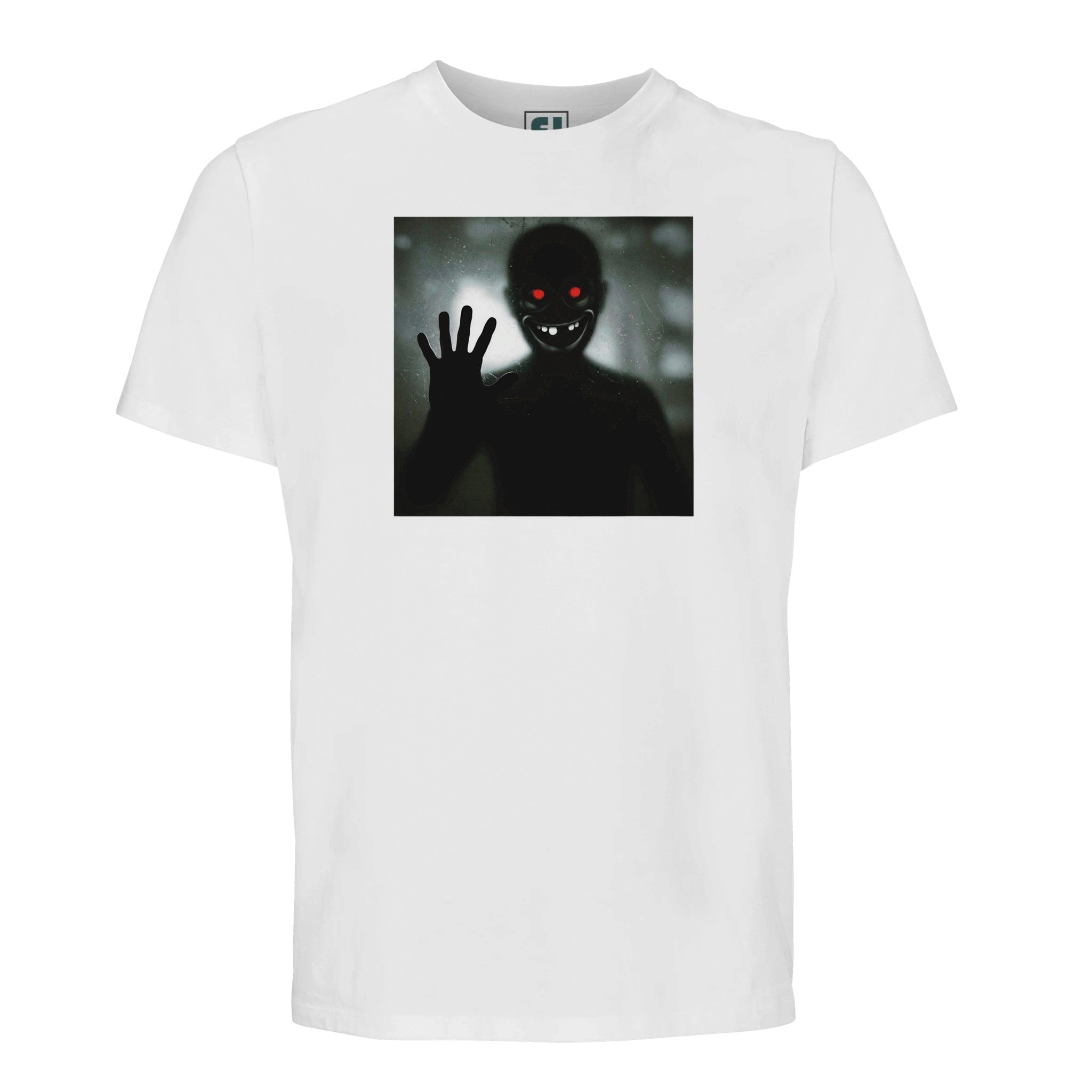 Haunting Grin Terrifying Red-Eyed Figure/Sustainable-Organic-Cotton-Apparel