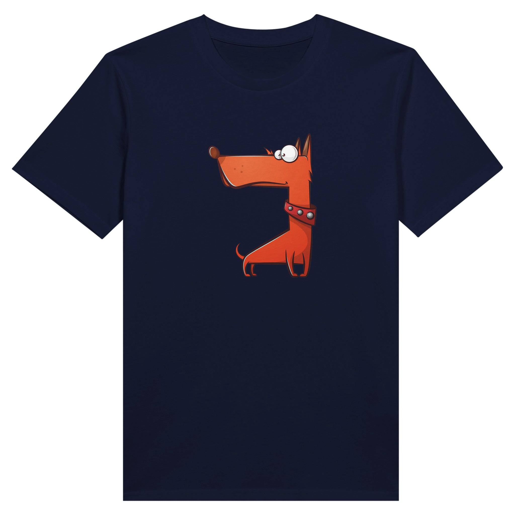 100% Organic Unisex T-shirt/Funny-Orange-Dog