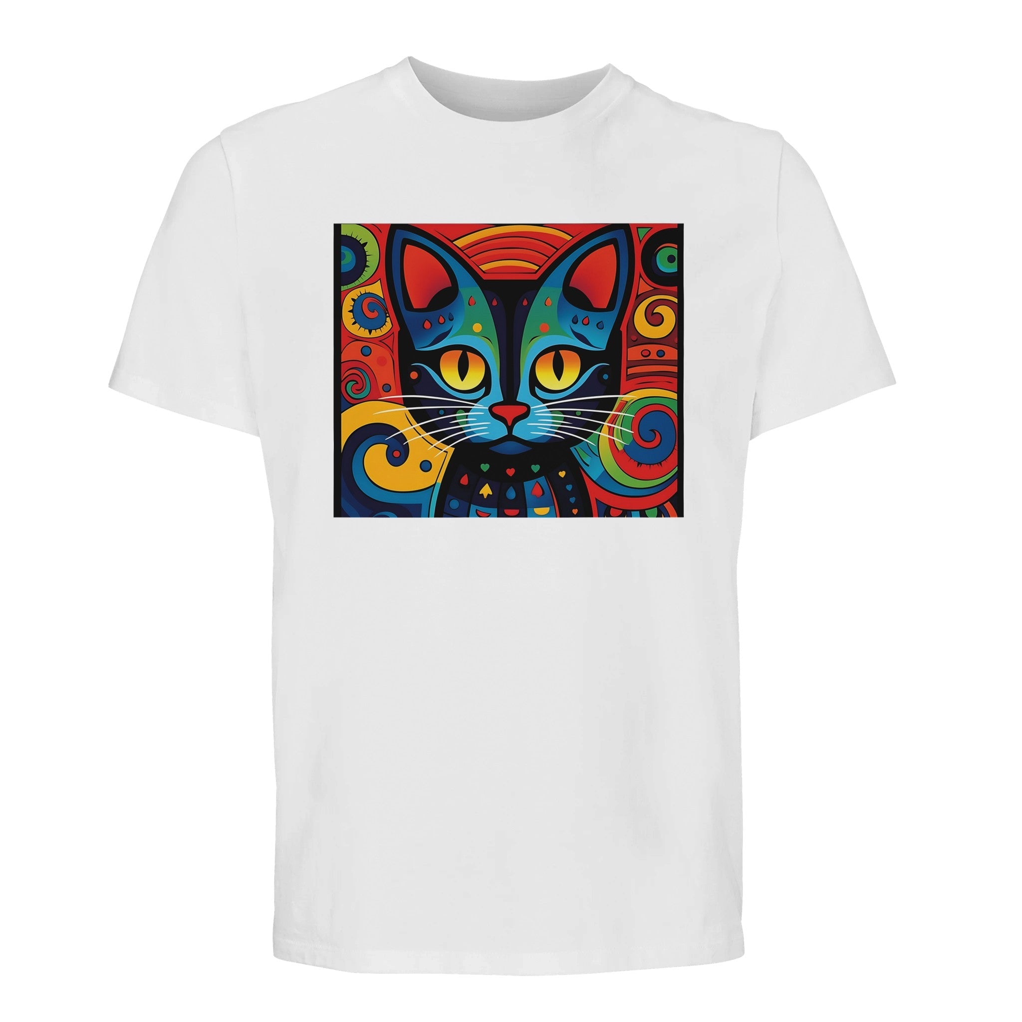 100% Organic Unisex T-shirt/Abstract-Colorful-Cat-Face - Organic In Conversion Unisex T-shirt | SOL'S Legend 03981
